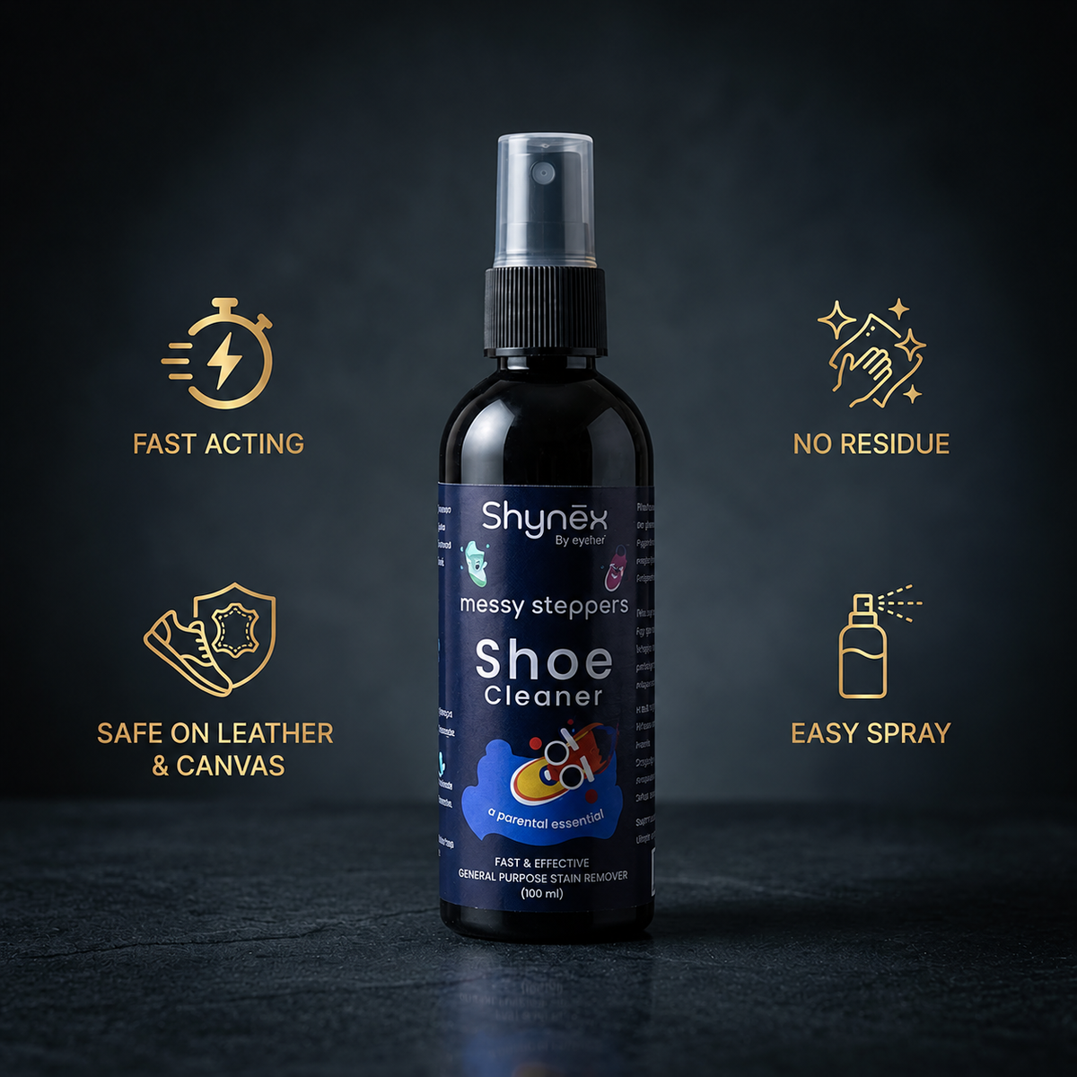 Messy Steppers Shoe Cleaner Spray - (120ml  1 Pc)