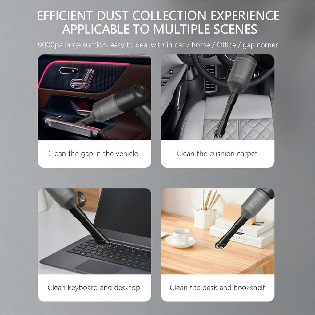 7394 3 In 1 Car Mini Vacuum Cleaner With Blower Wireless Portable Rechargeable Handheld High Power Suction Vacuum Cleaning Machine For Home Car Computer Keyboard Cordless Air Blowing Dusting