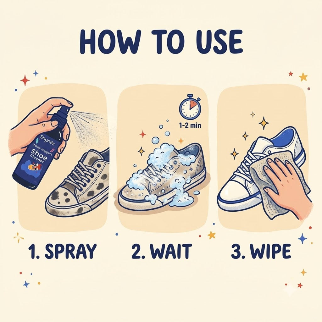 Messy Steppers Shoe Cleaner Spray - (120ml  1 Pc)